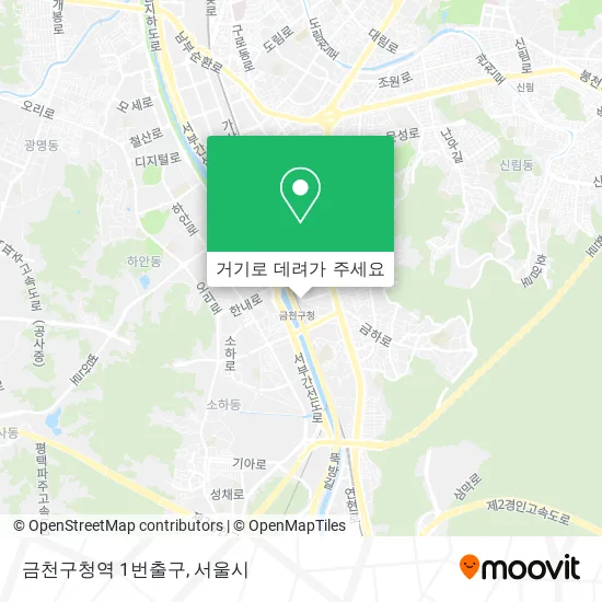 금천구청역 1번출구 지도