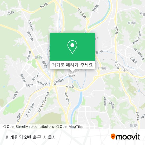 퇴계원역 2번 출구 지도