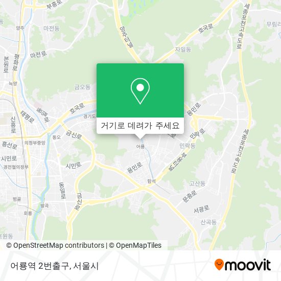 어룡역 2번출구 지도