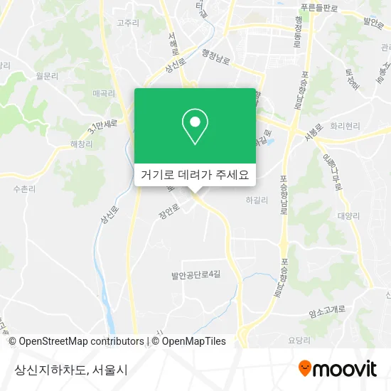 상신지하차도 지도