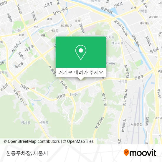 헌릉주차장 지도