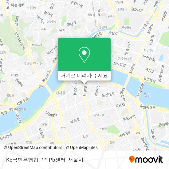 Kb국민은행압구정Pb센터 지도