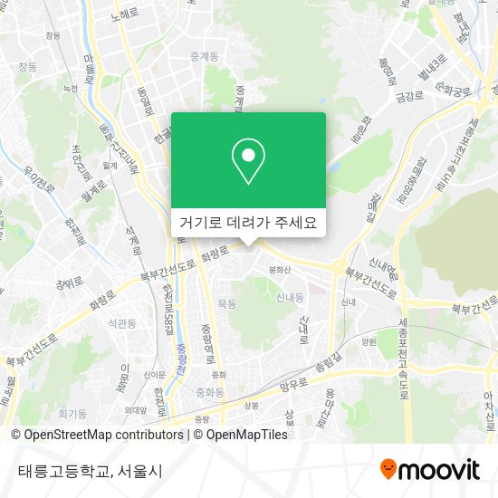 태릉고등학교 지도