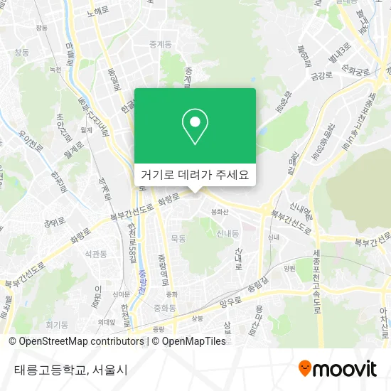 태릉고등학교 지도