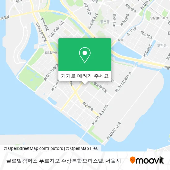 글로벌캠퍼스 푸르지오 주상복합오피스텔 지도