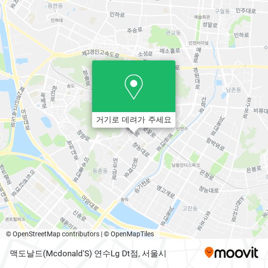 맥도날드(Mcdonald'S) 연수Lg Dt점 지도