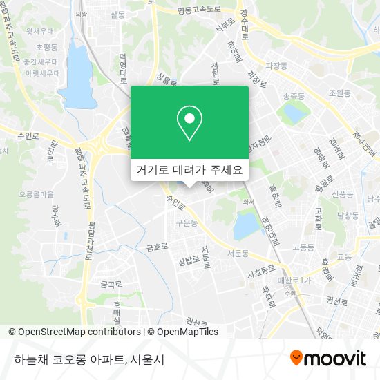 하늘채 코오롱 아파트 지도