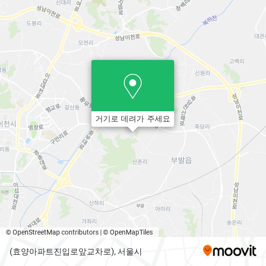 (효양아파트진입로앞교차로) 지도