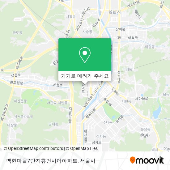 백현마을7단지휴먼시아아파트 지도