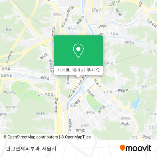 판교연세피부과 지도
