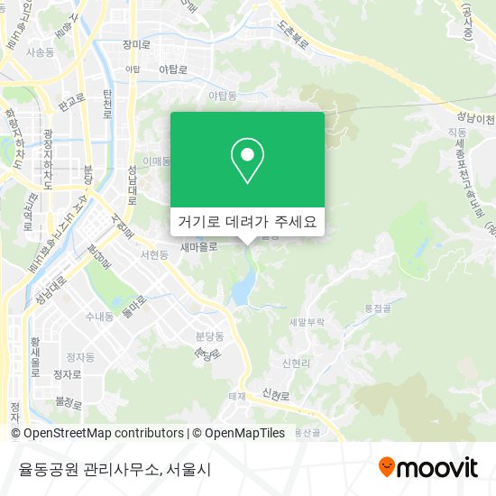 율동공원 관리사무소 지도