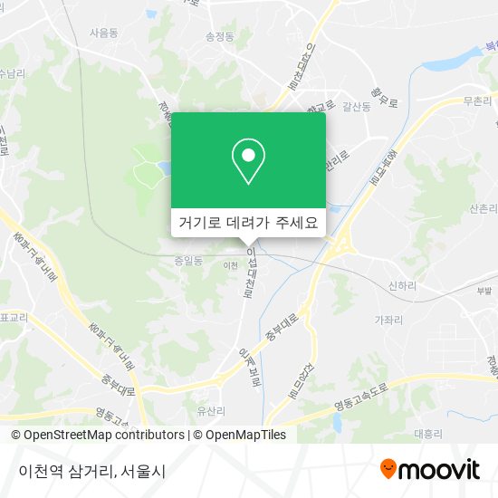 이천역 삼거리 지도