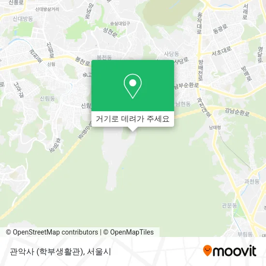 관악사 (학부생활관) 지도