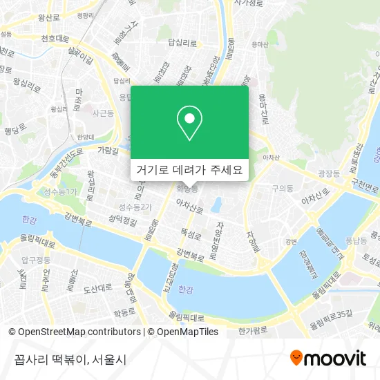 꼽사리 떡볶이 지도