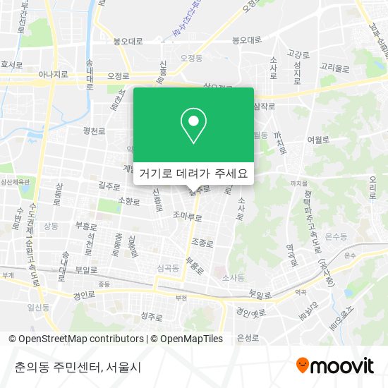 춘의동 주민센터 지도