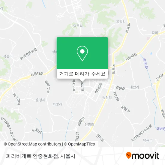 파리바게트 안중현화점 지도