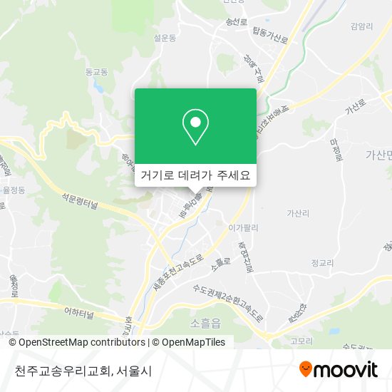 천주교송우리교회 지도