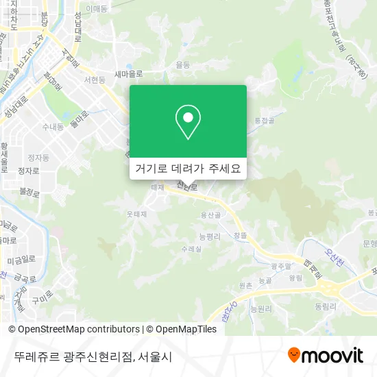 뚜레쥬르 광주신현리점 지도
