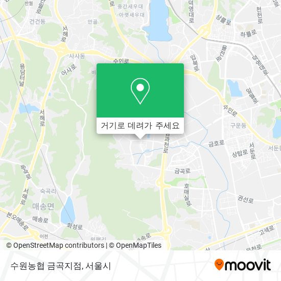 수원농협 금곡지점 지도