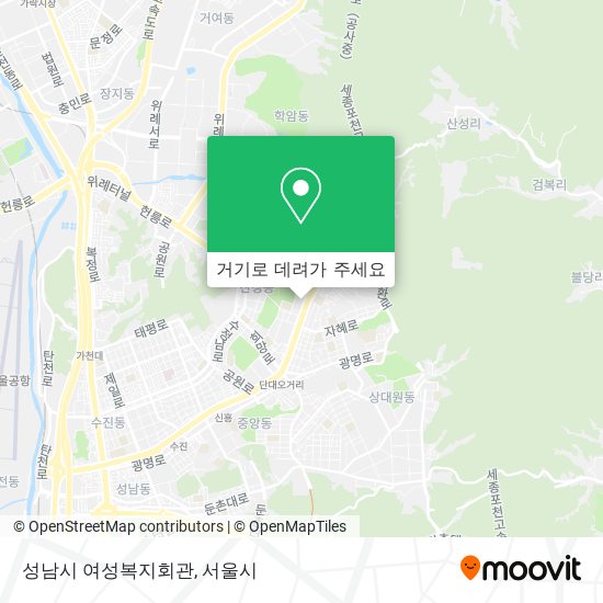 성남시 여성복지회관 지도