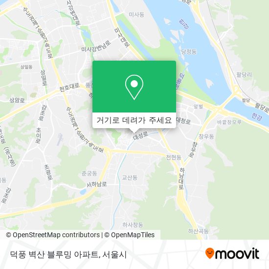 덕풍 벽산 블루밍 아파트 지도