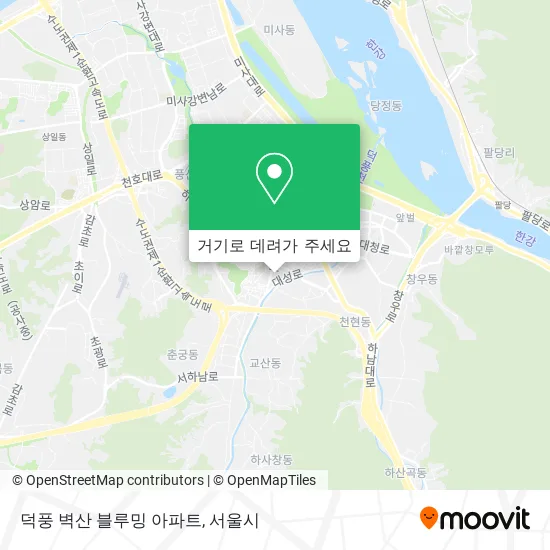 덕풍 벽산 블루밍 아파트 지도