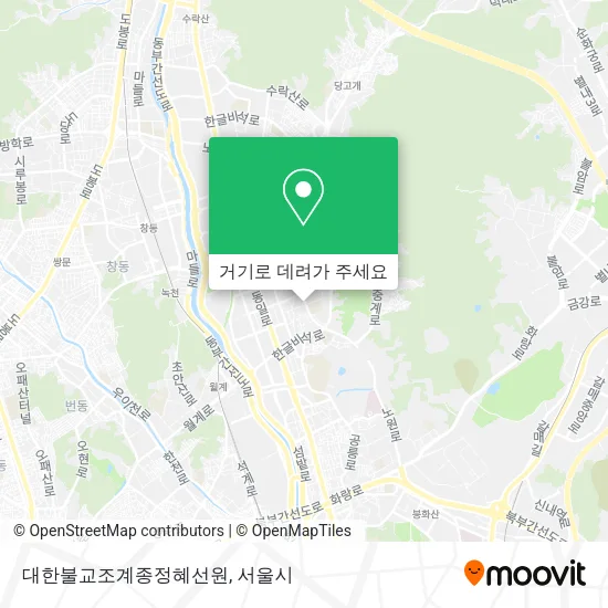 대한불교조계종정혜선원 지도