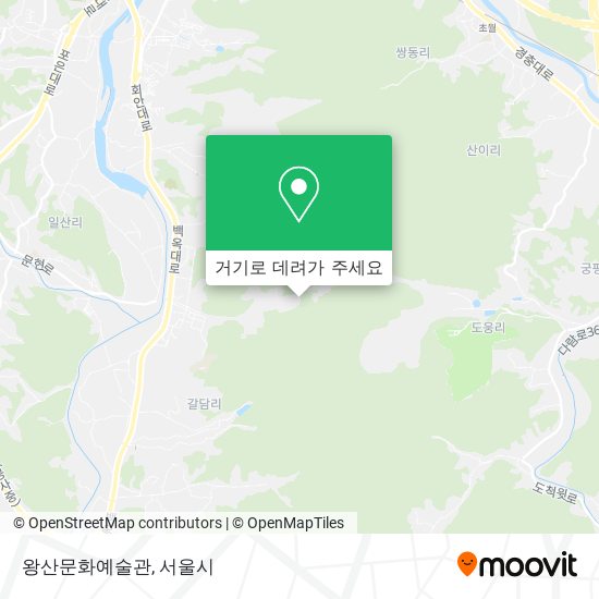 왕산문화예술관 지도