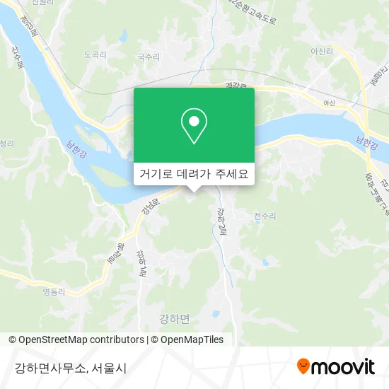 강하면사무소 지도