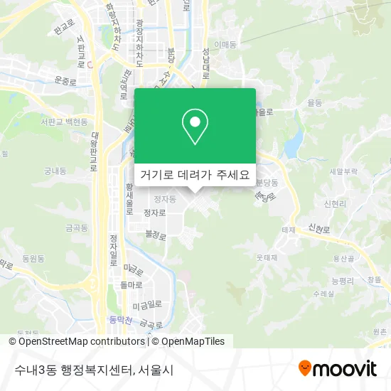 수내3동 행정복지센터 지도