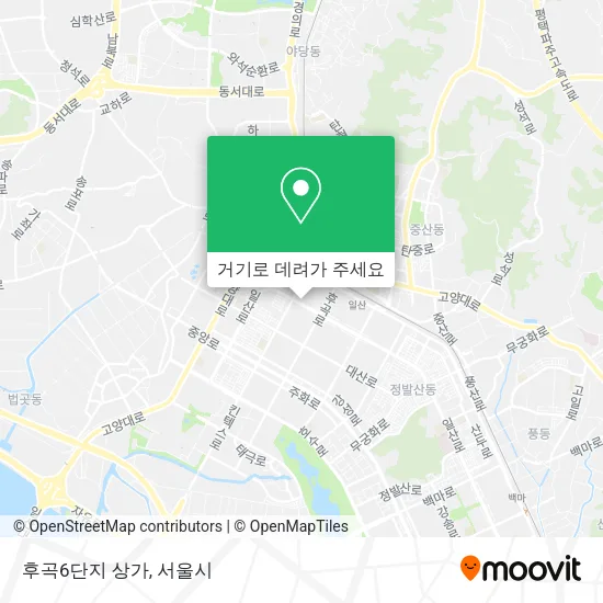 후곡6단지 상가 지도