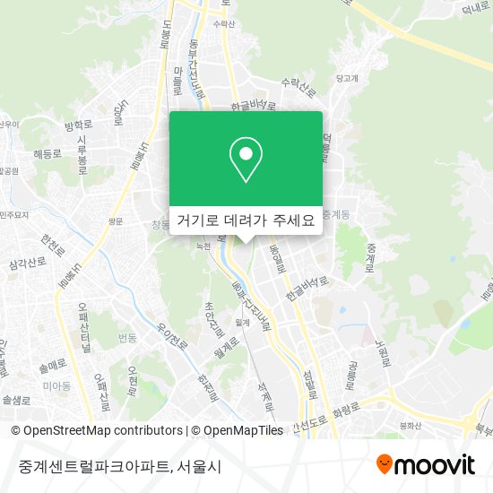 중계센트럴파크아파트 지도
