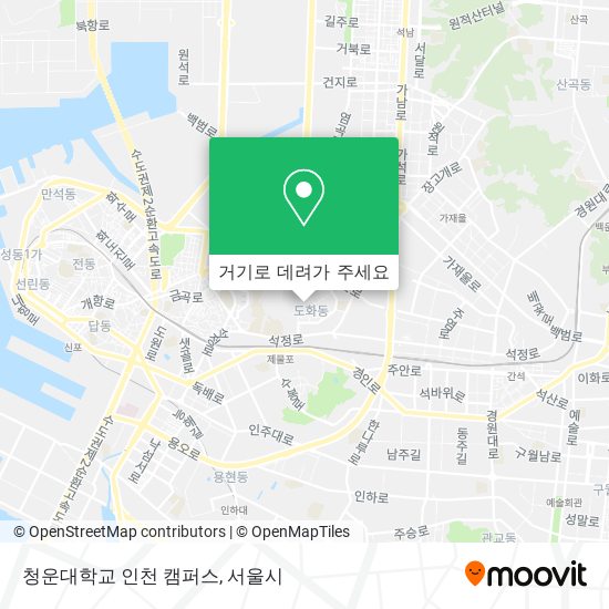 청운대학교 인천 캠퍼스 지도