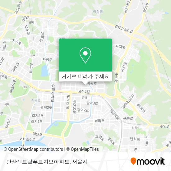 안산센트럴푸르지오아파트 지도