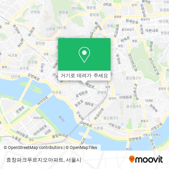 효창파크푸르지오아파트 지도