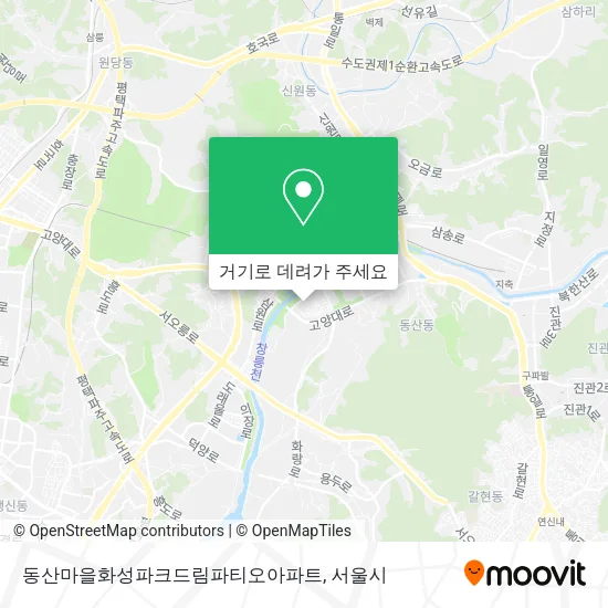 동산마을화성파크드림파티오아파트 지도