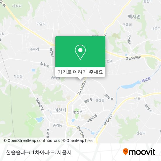 한솔솔파크 1차아파트 지도