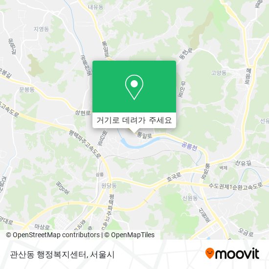 관산동 행정복지센터 지도