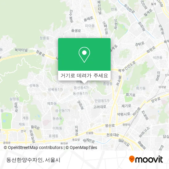 동선한양수자인 지도