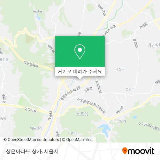 상운아파트 상가 지도