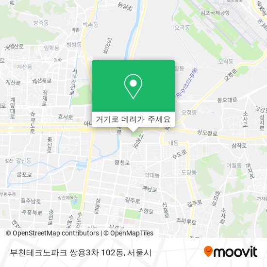 부천테크노파크 쌍용3차 102동 지도