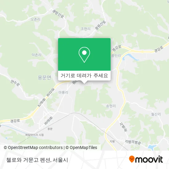 첼로와 거문고 펜션 지도