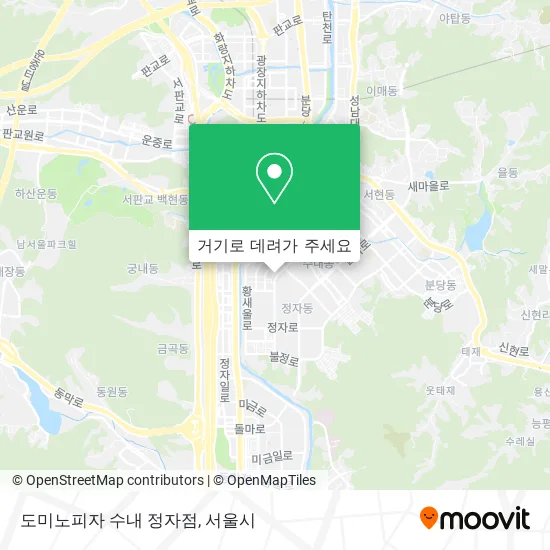 도미노피자 수내 정자점 지도