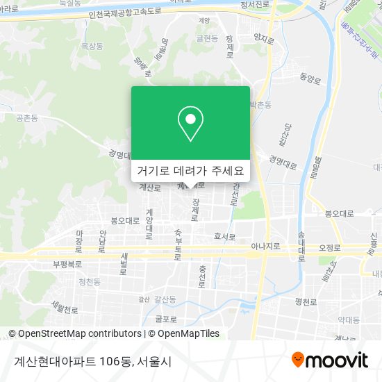 계산현대아파트 106동 지도