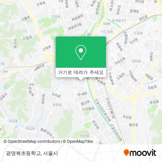 광명북초등학교 지도