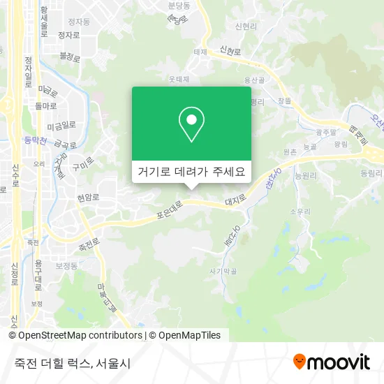죽전 더힐 럭스 지도
