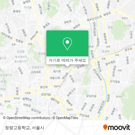 청량고등학교 지도