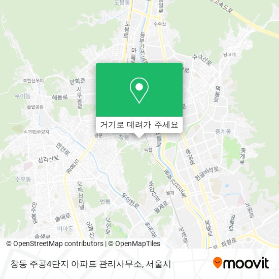 창동 주공4단지 아파트 관리사무소 지도