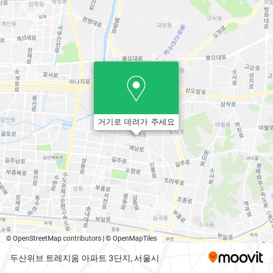 두산위브 트레지움 아파트 3단지 지도