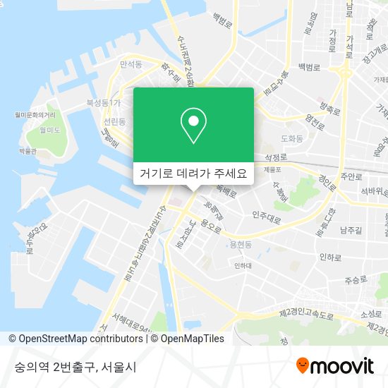 숭의역 2번출구 지도